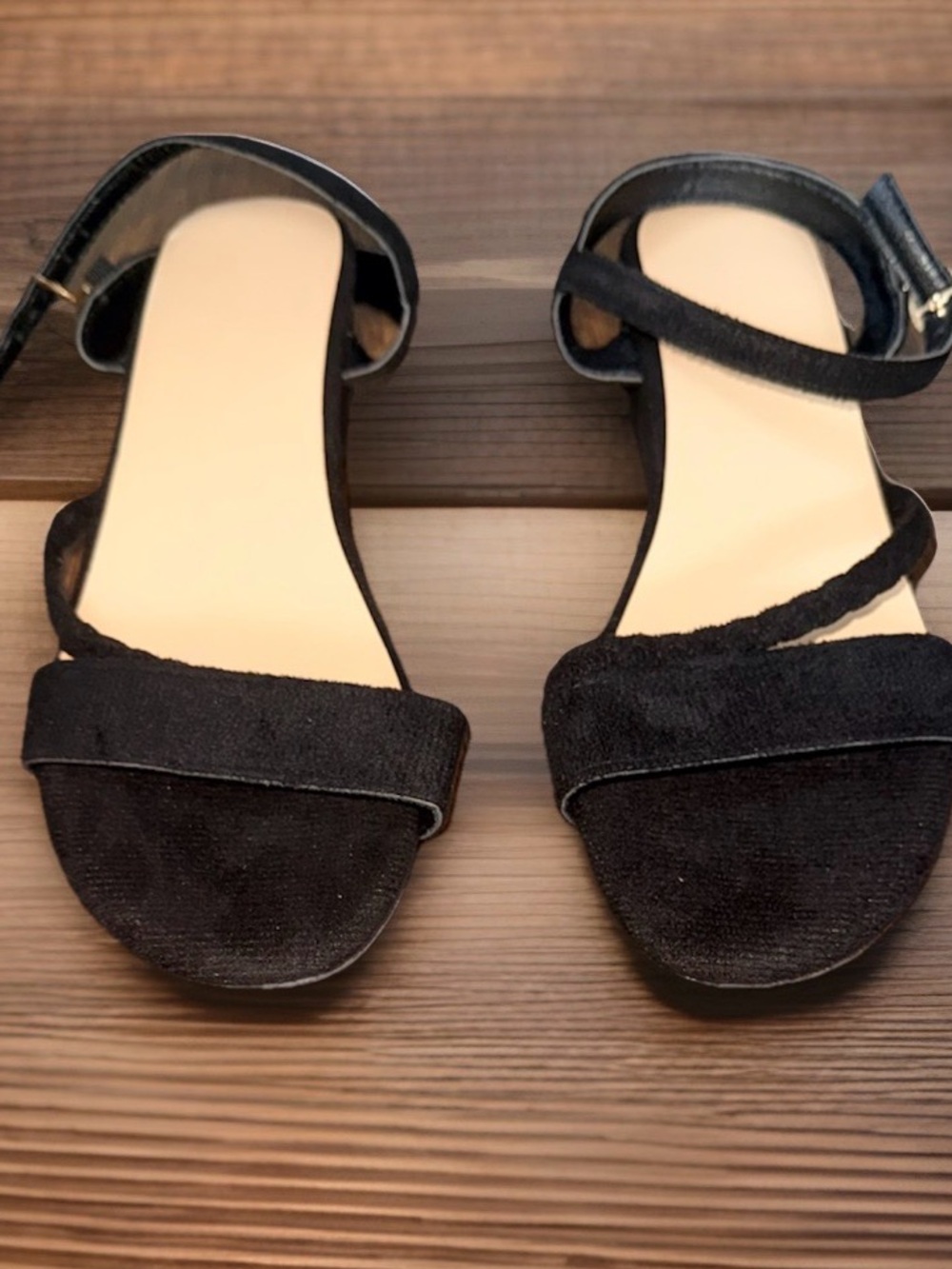 Classic Black Women's Ankle-Strap Sandals. Size 37 / 7. New without tags